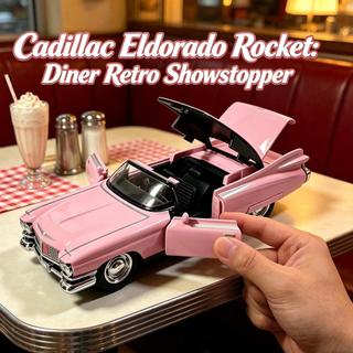 模型車 🌸凱迪拉克大火箭模擬合金模型回力玩具車男孩生日禮物桌面擺件F1模型車汽車模型組裝模型車跑車模型