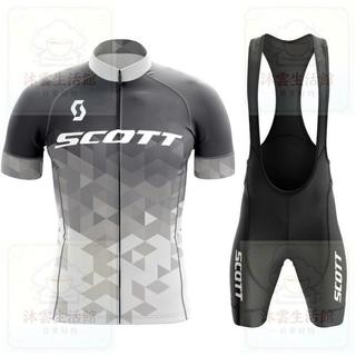 臺灣-出貨🔥【新款】新款SCOTT騎行服短袖背帶褲套裝戶外騎行山地公路車騎行服