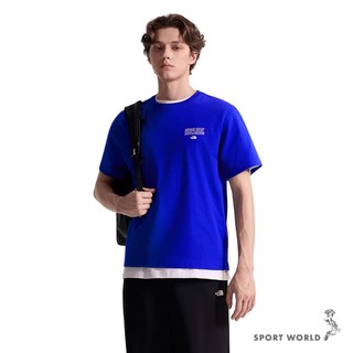 The North Face 北面 短袖上衣 男裝 外星人印花 棉質 藍【運動世界】NF0A8GW0CZ6
