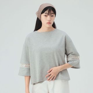 BEAMS HEART / 女裝 袖口 蕾絲 上衣