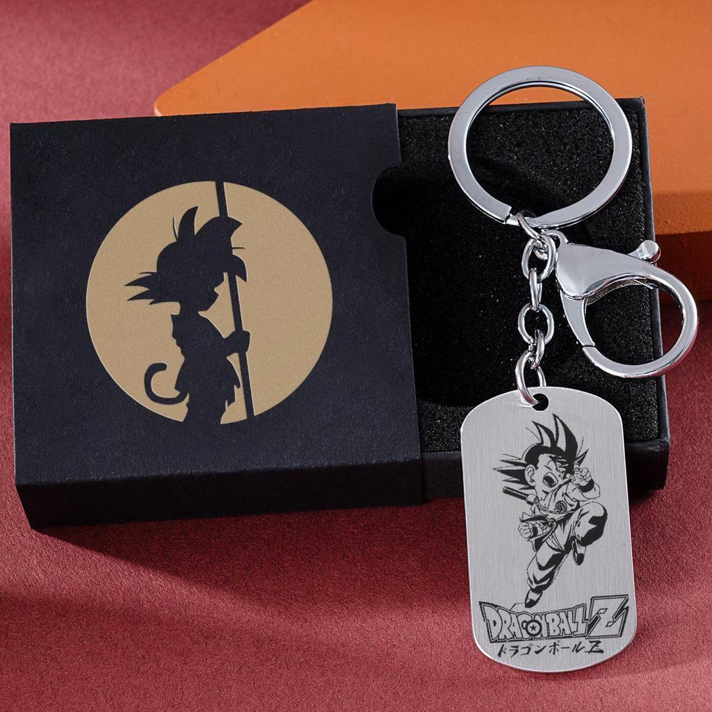 【臺灣出貨】 七龍珠 魔人普烏 七龍珠吊飾 超級賽亞人 七龍珠鑰匙扣 孫悟空貝吉塔鈦鋼鑰匙鏈 男士汽車掛件 個性創意