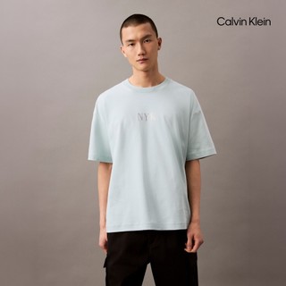【Calvin Klein】 CK NYCK 印花圖案 T 恤 綠色