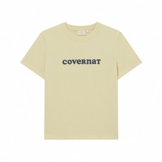 COVERNAT 女款涼感棉LogoT恤 奶油黃(UNI短袖上衣 CO2602ST70BT)