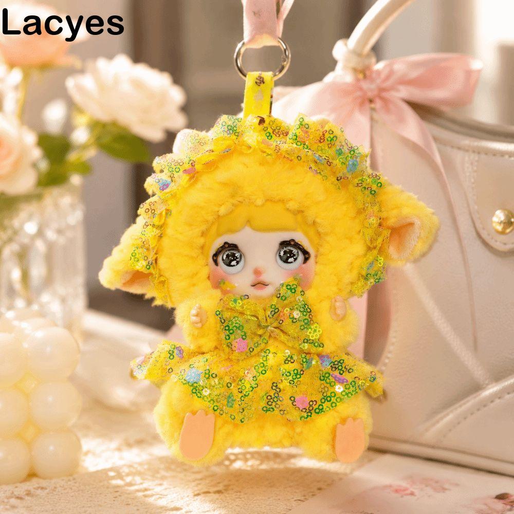 LACYES 綿羊毛絨鑰匙扣,掛飾閃亮亮片毛絨小羊吊墜,鑰匙圈填充娃娃綿羊新年裝飾袋掛飾袋裝飾