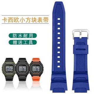 島嶼✨適用小方塊橡膠矽膠手錶帶AE-1200 A159W A158W W-218HC男F108