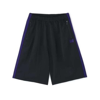 NEEDLES 別注款 H.D Track Shorts - Poly Smooth 短褲 黑紫色 SX1522-BE