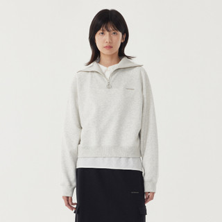 COVERNAT 女款半拉鍊大學T 燕麥(WMS大學T CO2503CR80OT)