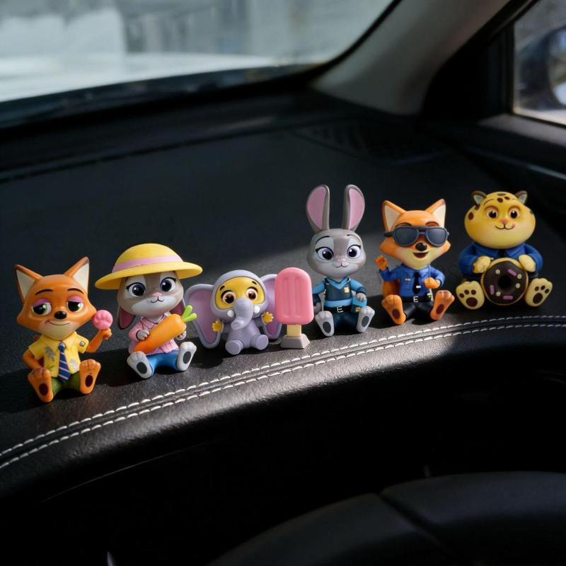 免運🎁動物方城市 Zootopia 週邊 Gary 尼克 茱蒂 哈朱德 豹警官 送禮首選卡通車載擺件豹警官朱迪尼克汽車