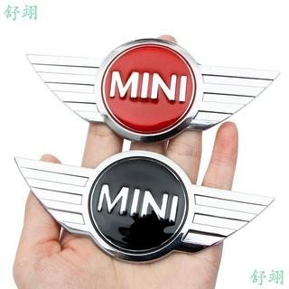 【改裝車標】寶馬mini cooper迷你汽車裝飾 黑色車標logo配件 車貼紙 汽車貼紙 改裝貼紙