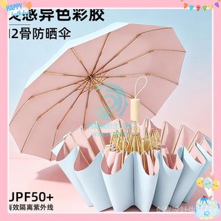 🔥臺灣出貨🔥 彩膠雨傘加厚加大防風大號防曬傘太陽傘晴雨兩用女防紫外綫遮陽傘 COPI