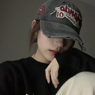 復古水洗牛仔棒球帽 - 做舊中性刺繡遮陽戶外帽子 | 復古街頭服飾AGM