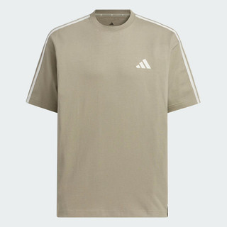 Adidas 愛迪達 Es+ 3s S/S Tee 男 T恤 運動上衣 休閒短袖 純棉 棕 [KF3740]