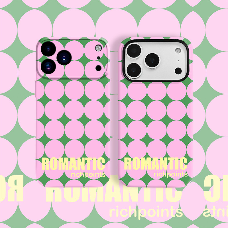 ZX甄選✨17手機殼 適用蘋果17手機殻新款粉綠圓形華為oppo/vivo小米iPhone16二閤一