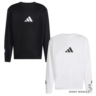 Adidas Z.N.E. 長袖上衣 男裝 純棉 黑/白【運動世界】KE4902/KE4903