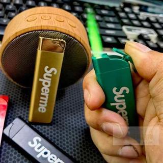 ⭐️潮牌Supreme充氣打火機網紅個性創意金屬防風直衝綠色火焰點菸器 打火機⭐️
