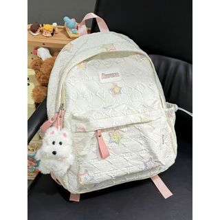 🎒星星後背包 女生雙肩包 大容量書包 高中生書包 大學生後背包 輕便背包 ins風後背包 少女後背包 上學書包 休閒背包