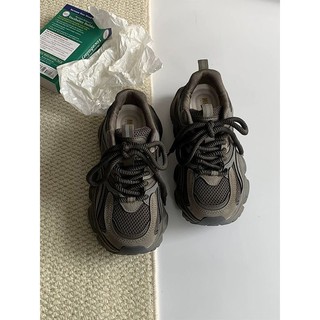 【GL SHOES】老爹鞋 休閑運動鞋女 ins潮炸街2024年春季新款復古灰色老爹鞋厚底增高休閑鞋透氣網面運動鞋女