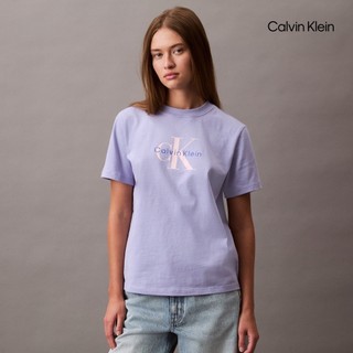 【Calvin Klein】 CK 經典 Monogram 圓領 T 恤 白色