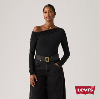 Levi's 露肩長袖Tee / 夜幕灰 女生上衣 熱賣單品 005IT-0000