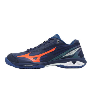Mizuno 美津濃 羽球鞋 Wave Claw 4 男鞋 寬楦 藍 緩震 回彈 運動鞋 71GA2643-12 ACS
