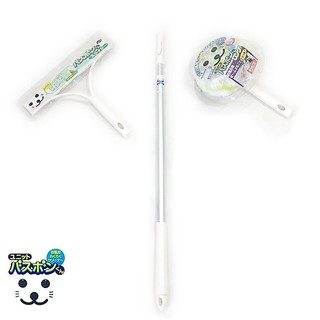 台灣進口現貨 日本山崎 小海豹浴室風呂清潔雙寶組(刮水刷+風呂刷一桿二刷頭)