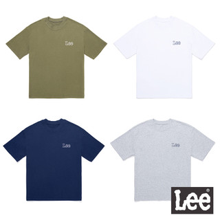 Lee 前後LOGO短T 男女適穿 白色 深藍 灰色 軍綠 LB502104
