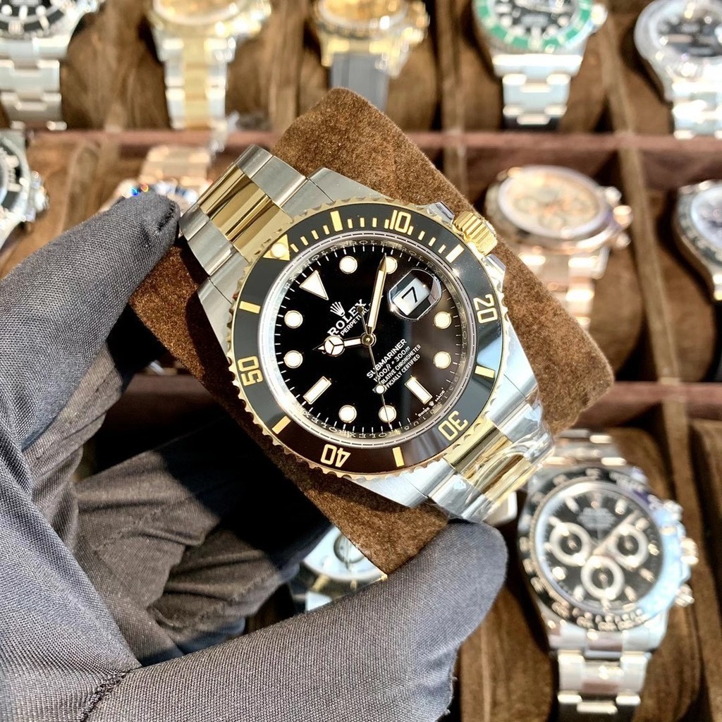 rolex勞力士 間金黑水鬼 126613LN機械男表