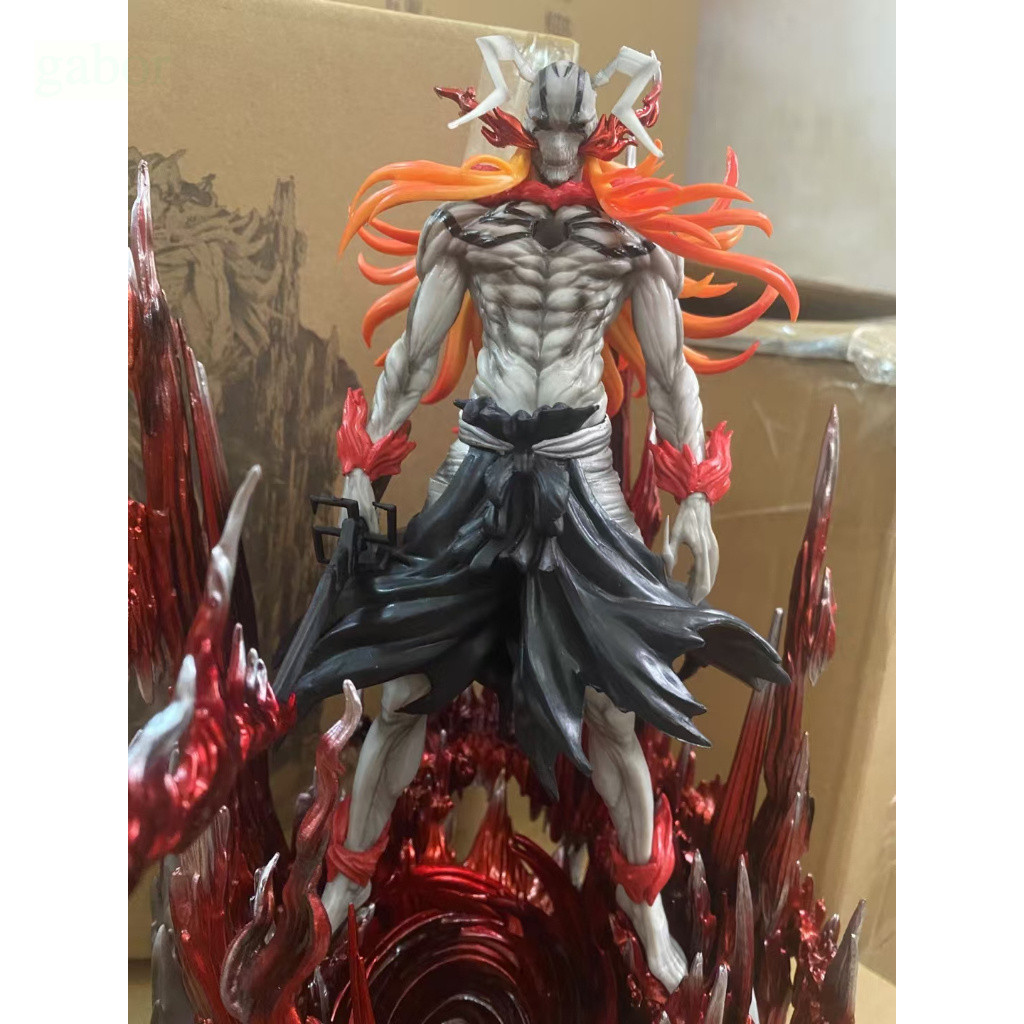 清倉【死神】黑崎一護 黑翼二段 小烏 牛頭 黑崎一護 雕像  GK 35cm