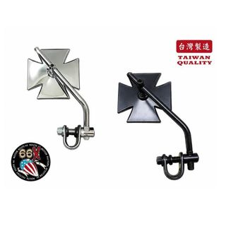 《美式工廠》鐵十字 短夾鏡 復古短夾鏡 日式夾鏡 高品質 台製 台灣製造 黑色 /電鍍