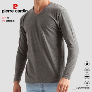 【pierre cardin 皮爾卡登】蓄熱彈力棉V領長袖-SC18222
