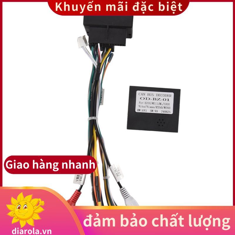 汽車音響 16PIN 電源線適配器音頻線束帶 Canbus 盒,適用於 B200/W211/ML// 2005-2011