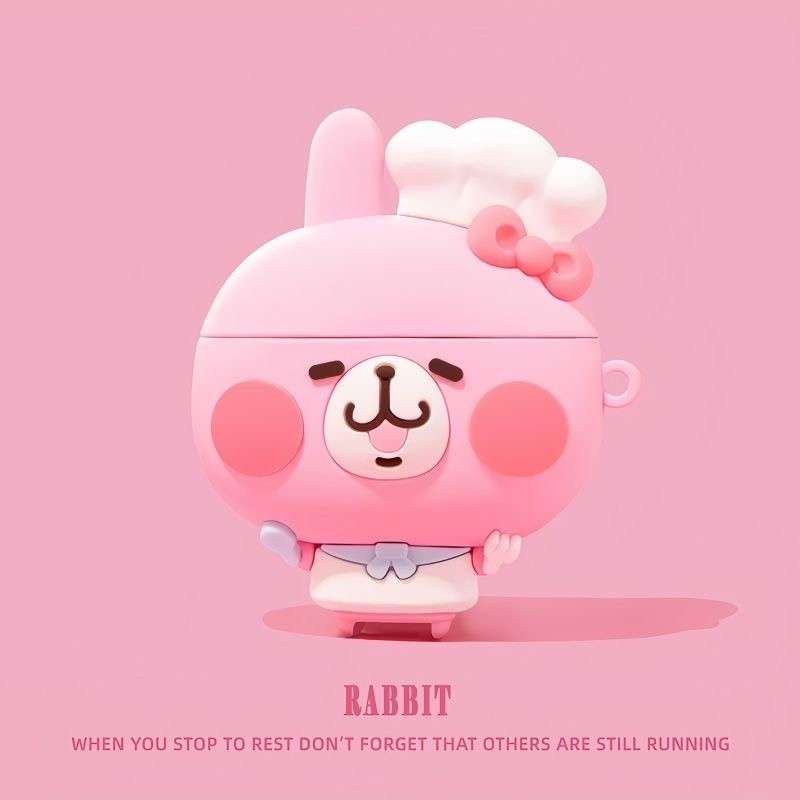 卡通 可愛 兔子廚師 蘋果 AirPods Pro3 4代 pro2  Pro 保護套 3代 2代 1代 耳機殼 耳機套