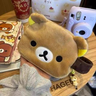 💄化妝收納包~❤️日系可愛Rilakkuma輕鬆熊化妝包耳機收納包大容量便攜拍立得包包