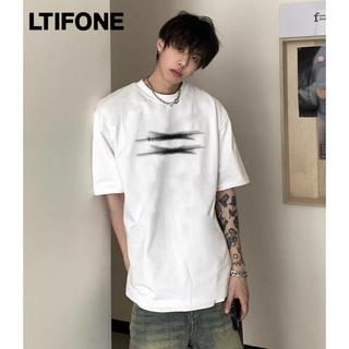 【二十三歲-短T】臺灣出貨LTIFONE美式短袖T恤夏季新款重磅純棉潮牌寬鬆潮流半袖上衣