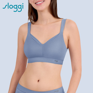sloggi-清爽律動系列薄紗後扣內衣(小圓V款) 青藍