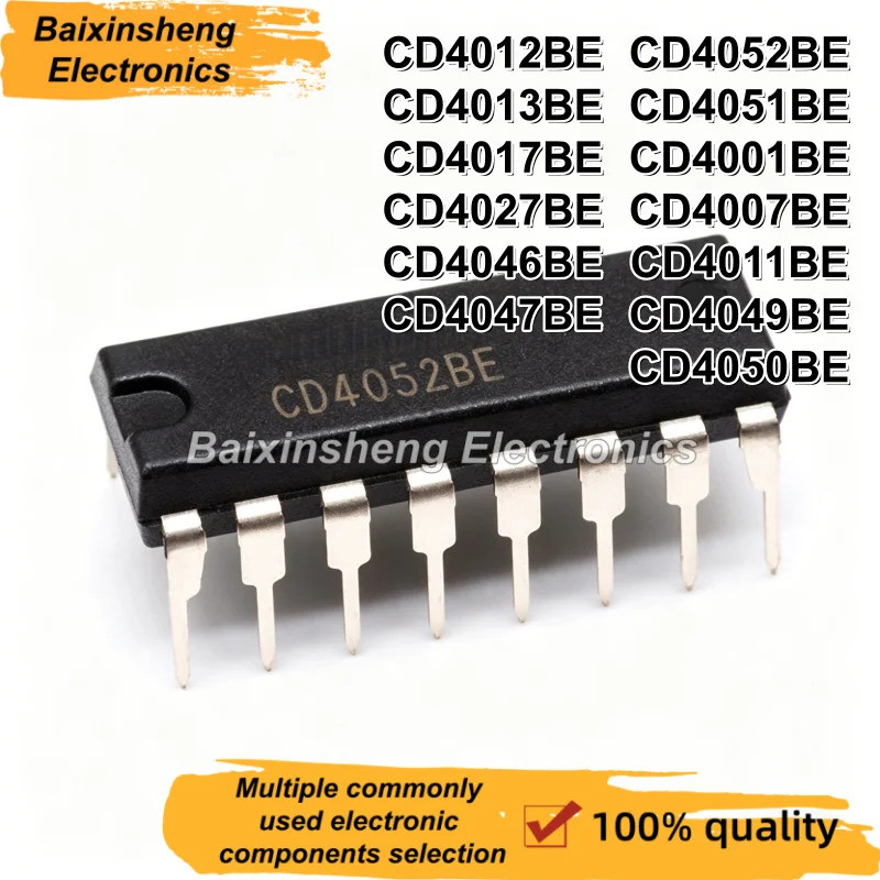 5PCS CD4052BE CD4051 CD4001 CD4007 CD4011 CD4049 CD4050 CD40