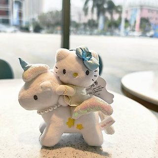 4/1🚚日版HelloKitty天使獨角獸掛件可愛毛絨高顏值包包生日禮物夢公仔