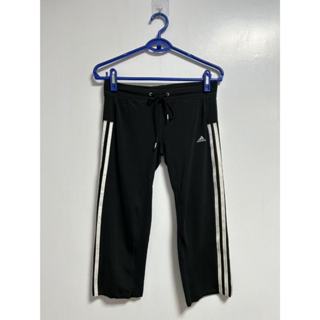 元元屋 3Adidas 愛迪達薄型款機能運動7分長褲S號