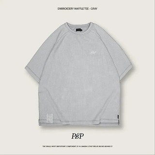 P.B.P EMBROIDERY WAFFLE TEE