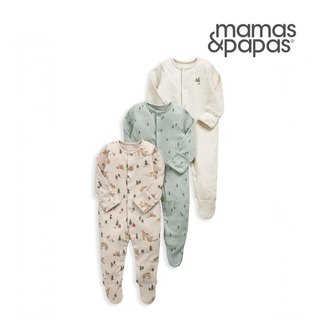 Mamas&Papas Santa 小鹿森林-連身衣3件組(4種尺寸可選)