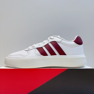 adidas LITECOURT 男女款 白紅色 皮革 舒適 板鞋 運動 休閒鞋 小白鞋 情侶鞋 JI2169