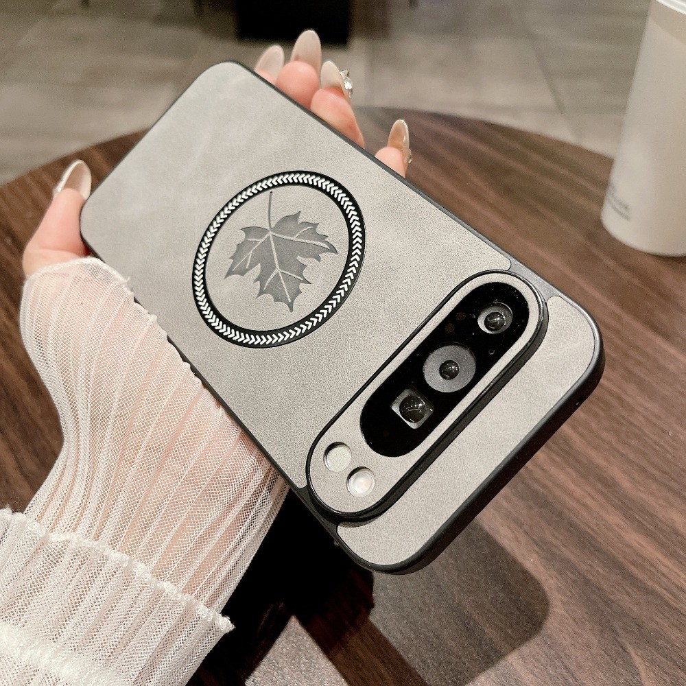 膚感復古皮紋 鏡頭加高保護 磁吸充電 防摔手機殼 谷歌 Google pixel 10ProXL 9A 8A 7A商務風