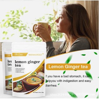 💕 Supply Lemon Ginger Tea Herbal Weight Loss Lemon Ginger t