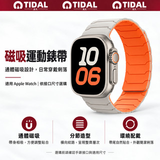 磁吸運動錶帶 Apple Watch S12/11/10/Ultra 4 38~49mm 段式磁吸 矽膠 官方同款