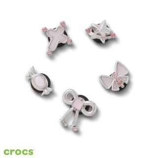 【Crocs鞋釦】Silver and Pink 5 件組-10015715