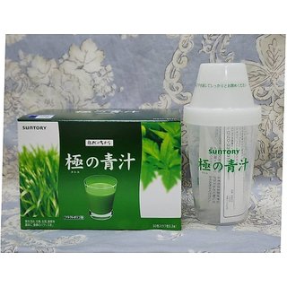 ❤台灣官方正品❤極之青汁【大麥若葉+明日葉】盒裝30包 ＋ 青汁搖搖杯 1個入❤SUNTORY三得利❤