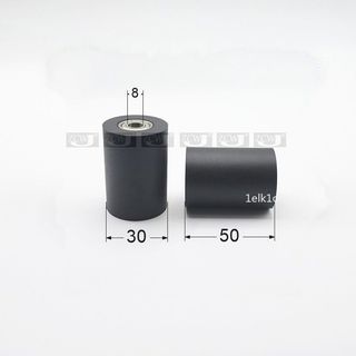 【台灣爆款】平面雙軸承包膠滾輪導向輪聚氨酯PU輪UMJ40-30靜音壓輪30*30 售後無憂
