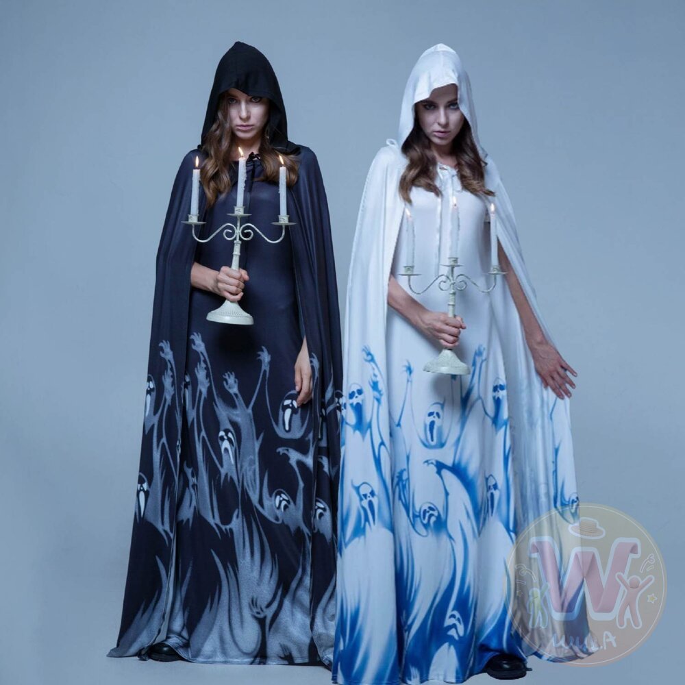 鬼手隱士袍(2色) 台灣發票 WULA烏拉 鬼魂術士服 女巫師 萬聖節 角色扮演 變裝派對 鬼魂服裝 鬼魂連帽披風 魂魄