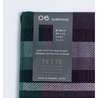 工房織座今治認證水布人舍TETE手帕巾/ BLACK/ 深紫色 eslite誠品