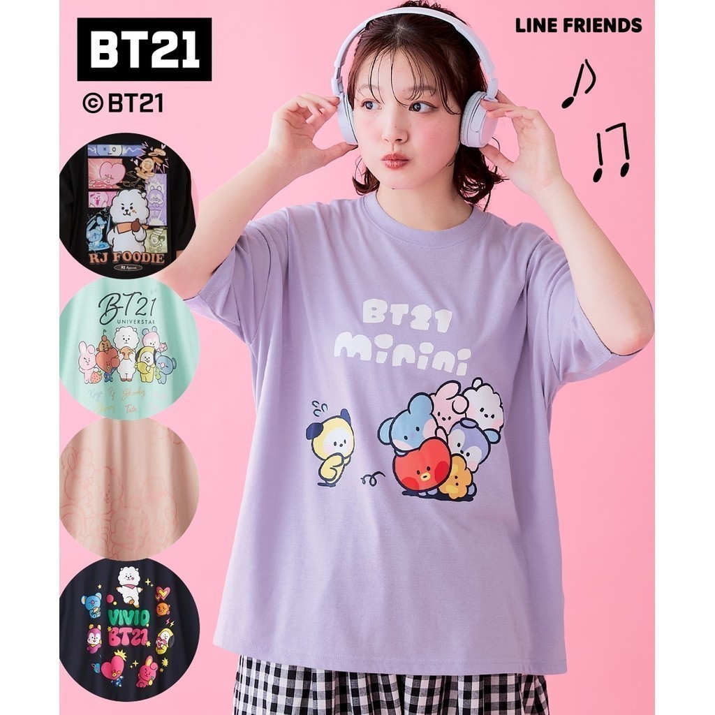 Nissen BT21聯名寬鬆短袖T恤 遮肉顯瘦 大尺碼 韓國明星角色 KOYA RJ CHIMMY TATA 短T